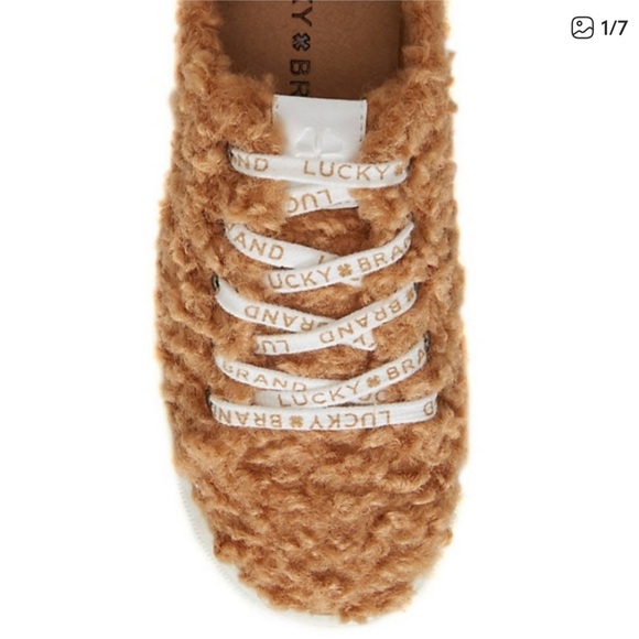 Lucky Brand Other - Lucky Brand Teddy Bear Brown and White Sneakers Casual Low-Top